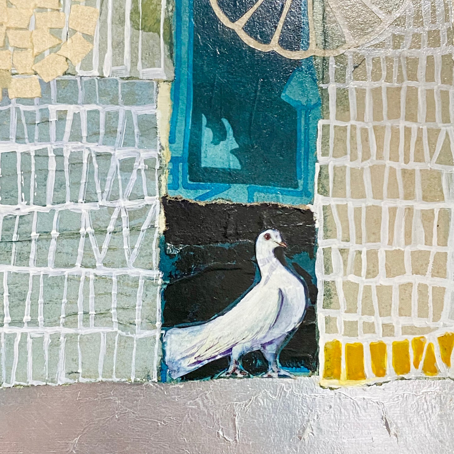 Vintage Original Collage La Cattedrale Fine Art Signed Rosina Wachtmeister 1985