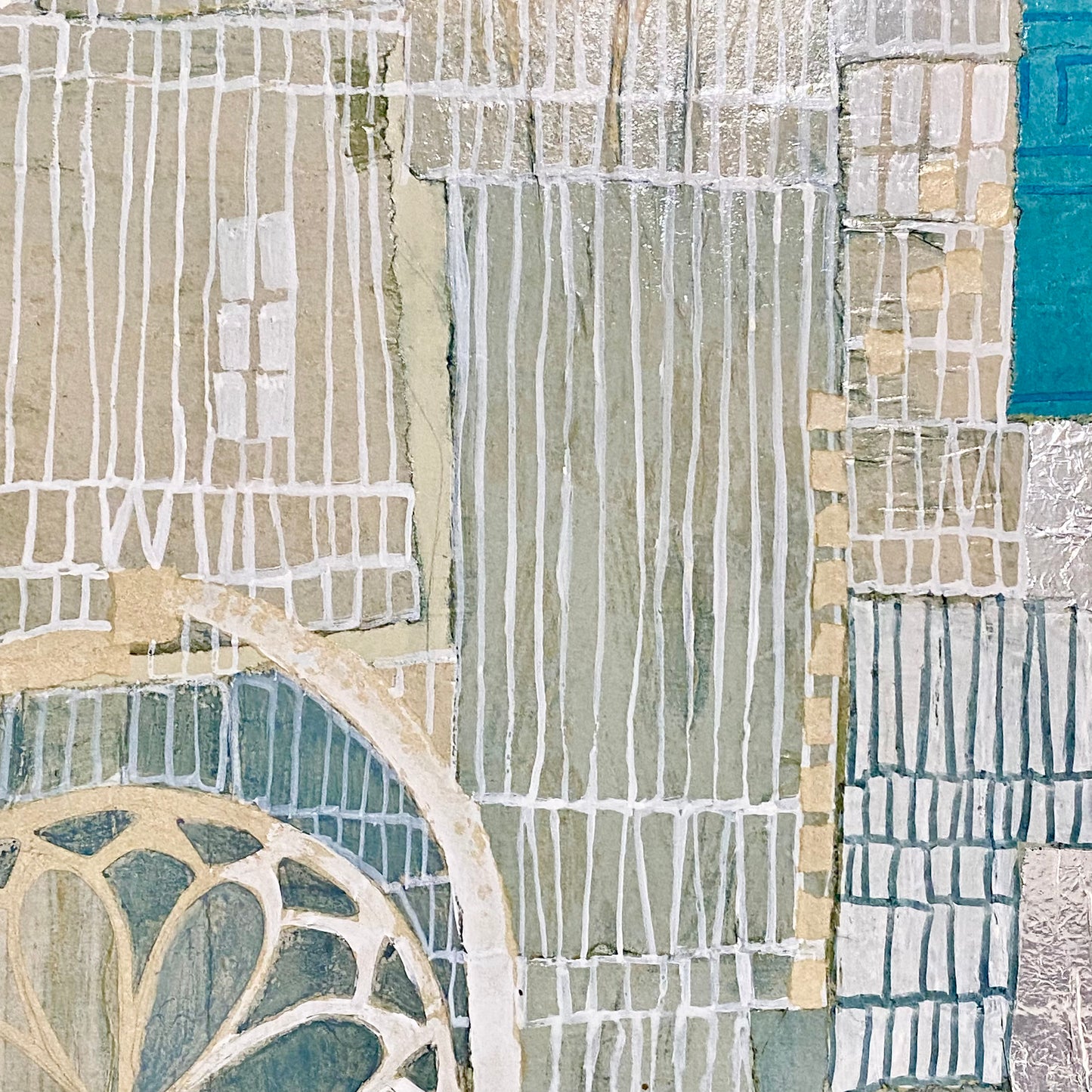 Vintage Original Collage La Cattedrale Fine Art Signed Rosina Wachtmeister 1985