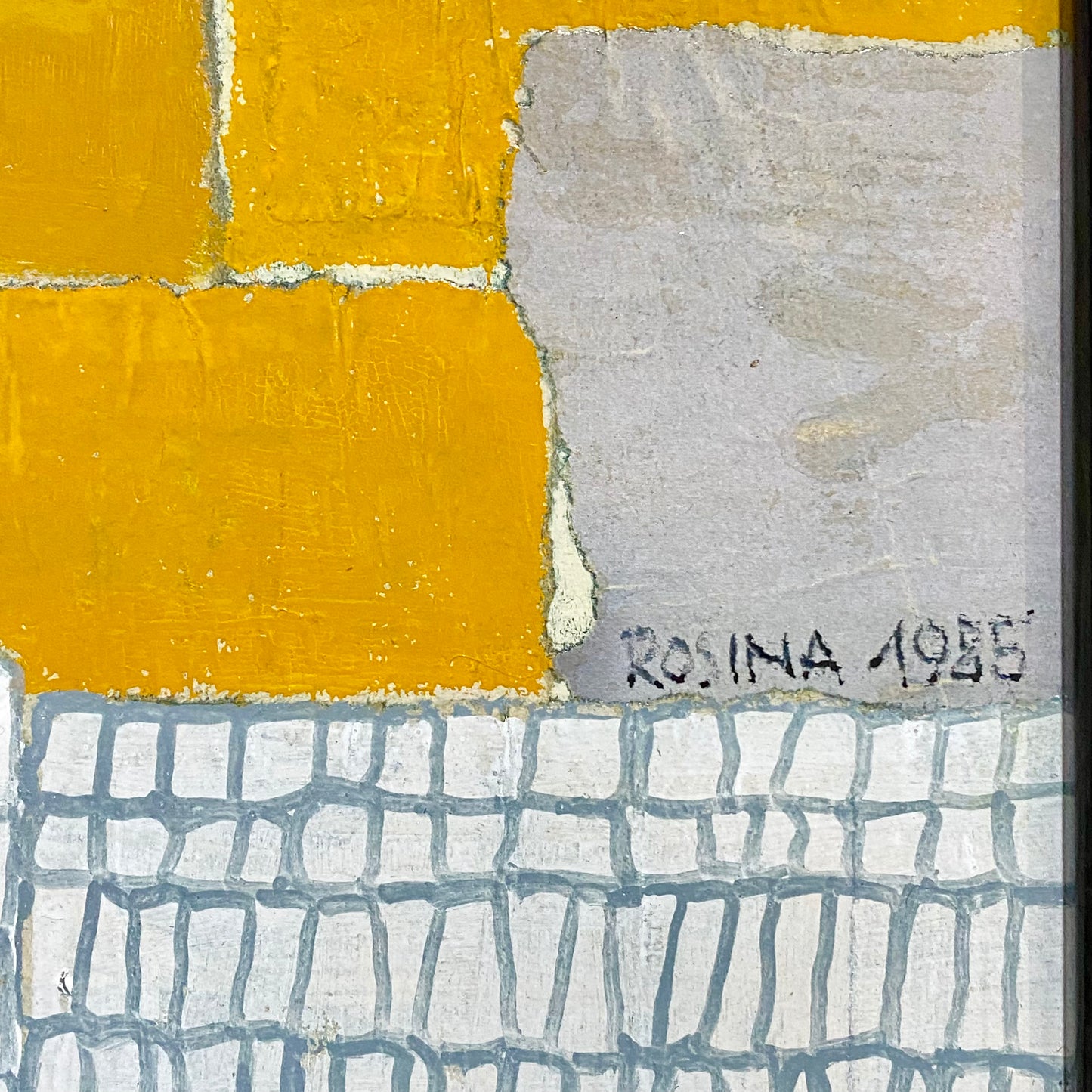 Vintage Original Collage La Cattedrale Fine Art Signed Rosina Wachtmeister 1985