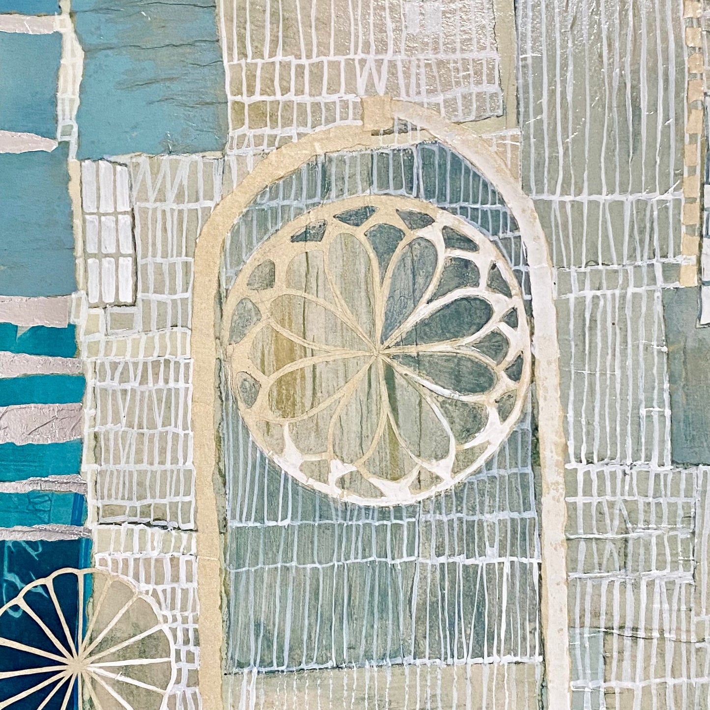 Vintage Original Collage La Cattedrale Fine Art Signed Rosina Wachtmeister 1985