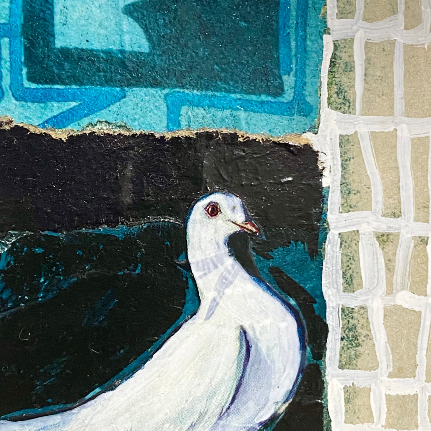 Vintage Original Collage La Cattedrale Fine Art Signed Rosina Wachtmeister 1985