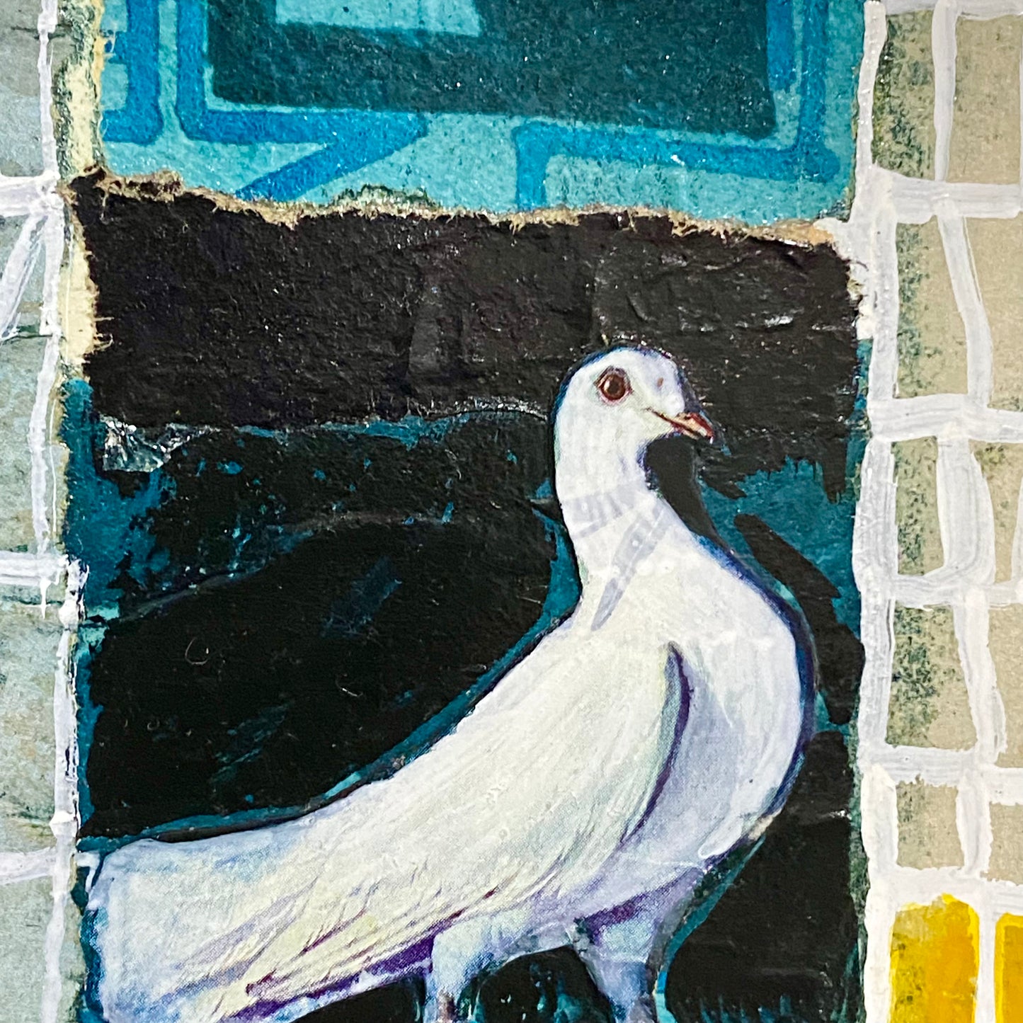 Vintage Original Collage La Cattedrale Fine Art Signed Rosina Wachtmeister 1985