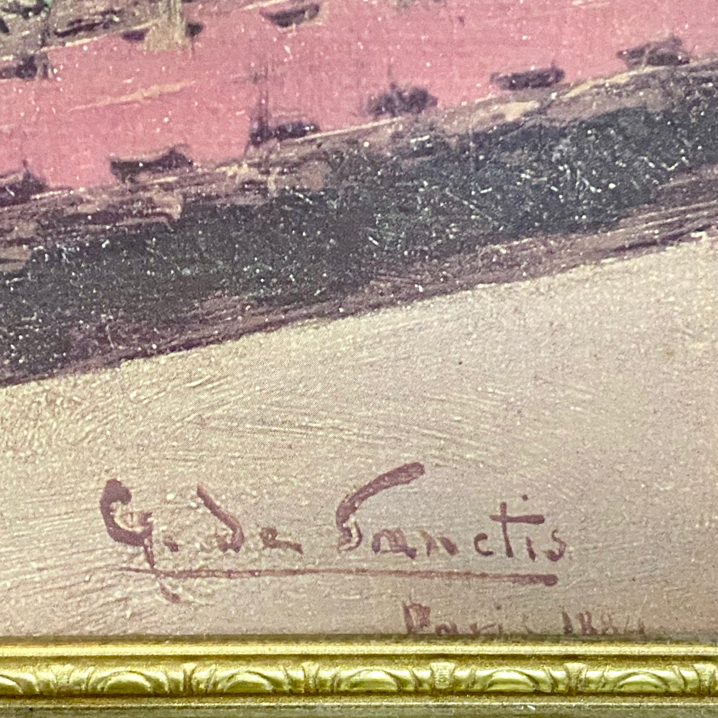 Antique Viewing The Portfolio Oil Painting After Giuseppe De Sanctis 1884 Signed