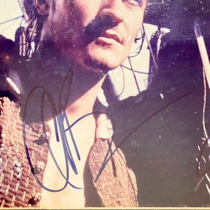 Johnny Depp & Orlando Bloom Pirates Of The Caribbean PSA Signed Art Framed Rare