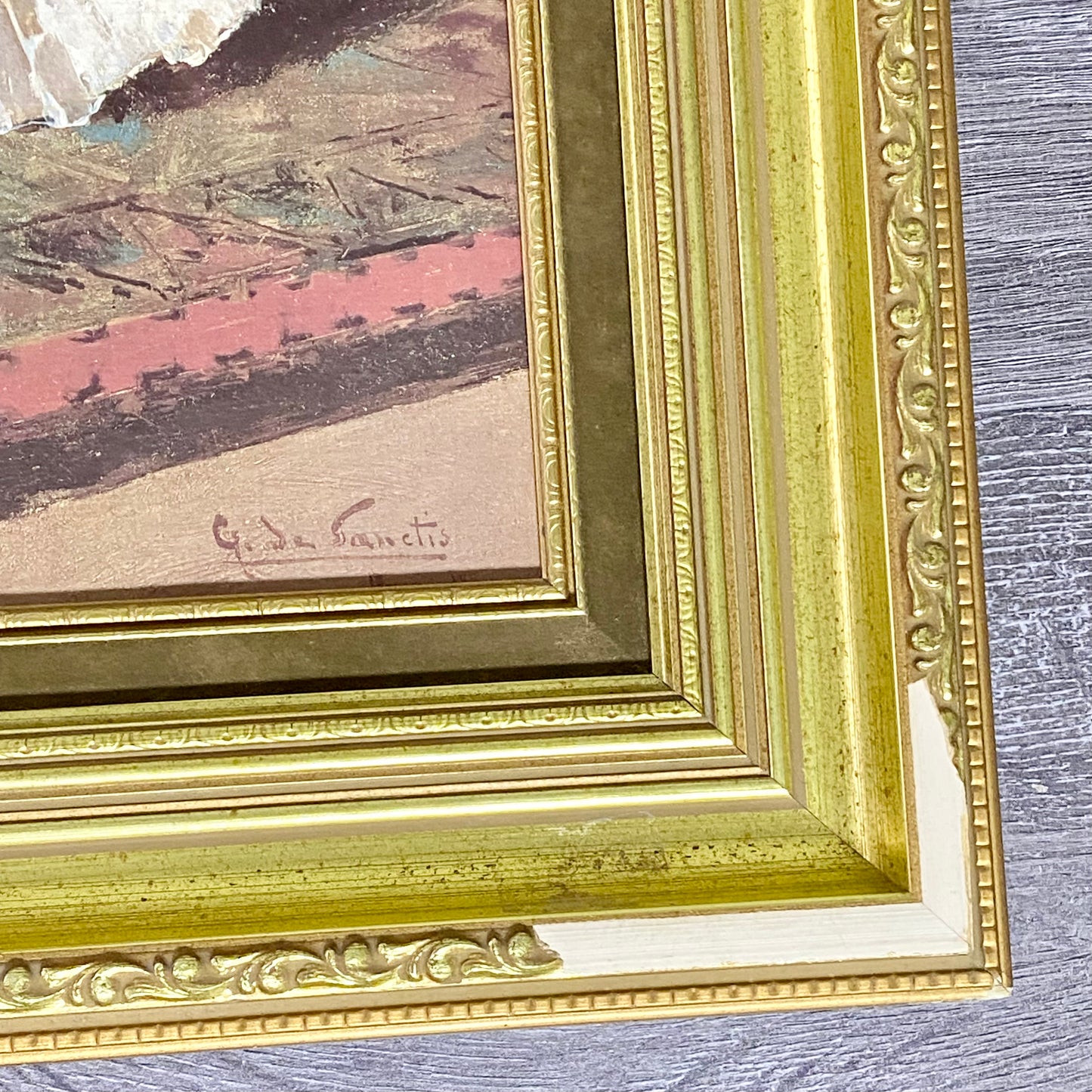 Antique Viewing The Portfolio Oil Painting After Giuseppe De Sanctis 1884 Signed