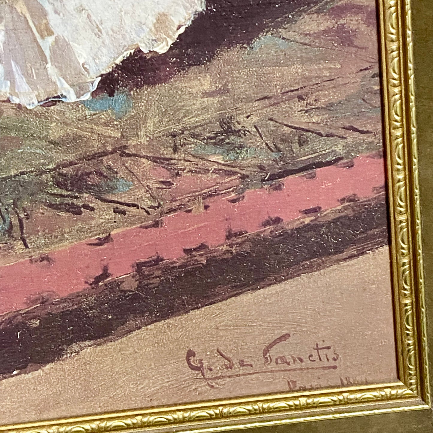 Antique Viewing The Portfolio Oil Painting After Giuseppe De Sanctis 1884 Signed