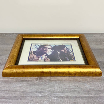 Johnny Depp & Orlando Bloom Pirates Of The Caribbean PSA Signed Art Framed Rare