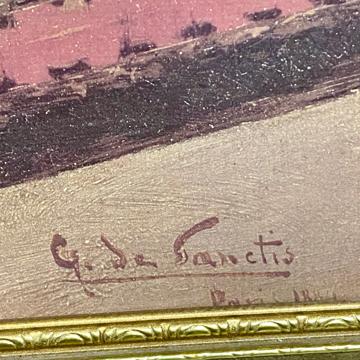 Antique Viewing The Portfolio Oil Painting After Giuseppe De Sanctis 1884 Signed