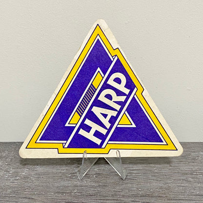 Vintage Harp Brewery Co Lager Beer Mat Ireland Triangle Pub Collectible Coaster