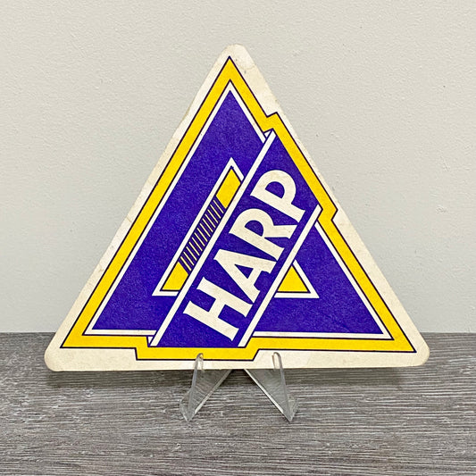 Vintage Harp Brewery Co Lager Beer Mat Ireland Triangle Pub Collectible Coaster