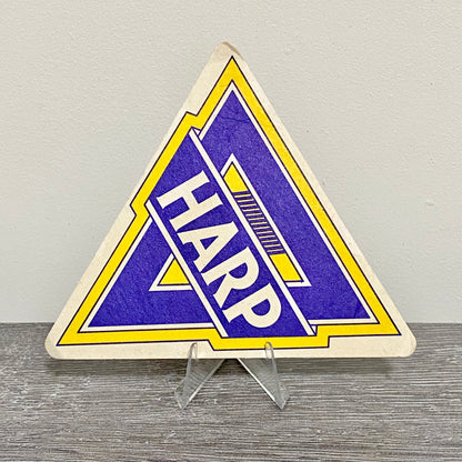 Vintage Harp Brewery Co Lager Beer Mat Ireland Triangle Pub Collectible Coaster