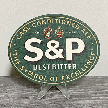 Vintage S&P Steward & Patteson Best Bitter Ale Beer Mat Collectible Coaster Rare