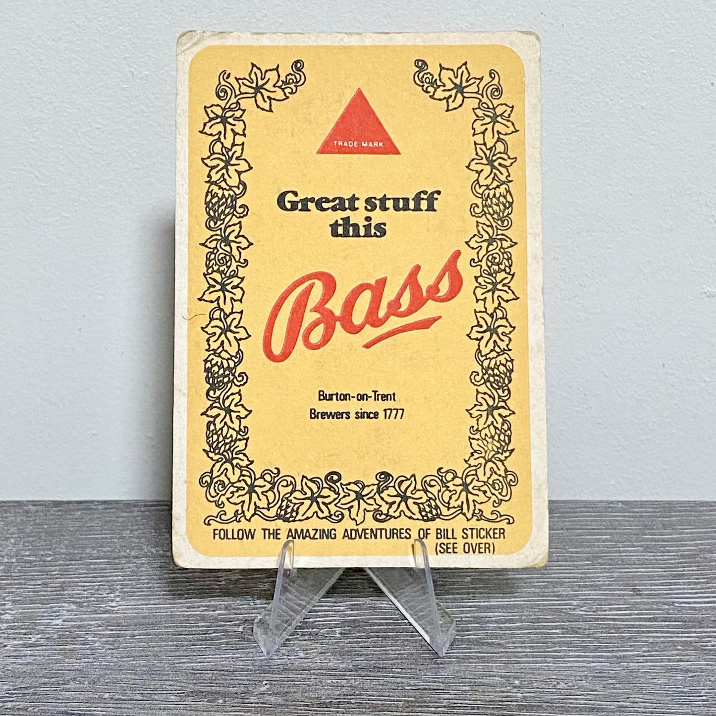 Vintage Great Stuff This Bass Brewery Promotional Beer Mat Collectible Coaster