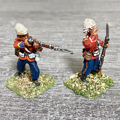2x 28mm 24th Regiment Of Foot Zulu War 1879 Painted Metal Miniatures Games #1