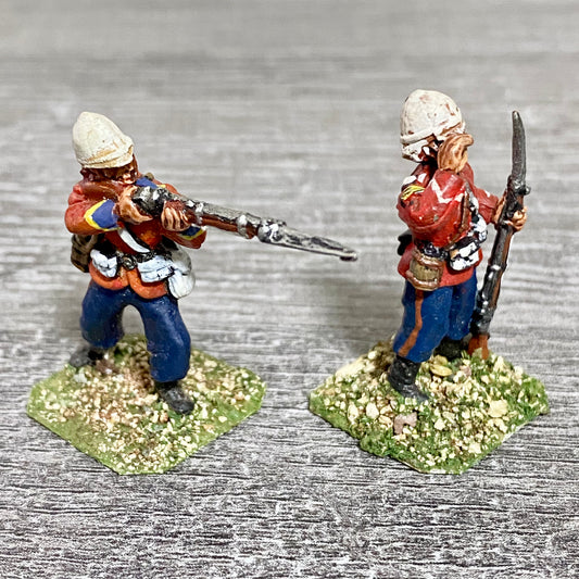 2x 28mm 24th Regiment Of Foot Zulu War 1879 Painted Metal Miniatures Games #1