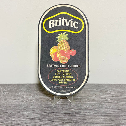 Vintage Britvic Fruit Juices Tellydisc Promo Offer Beer Mat Collectible Coaster