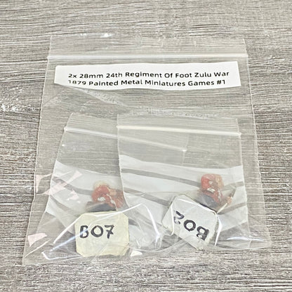 2x 28mm 24th Regiment Of Foot Zulu War 1879 Painted Metal Miniatures Games #1
