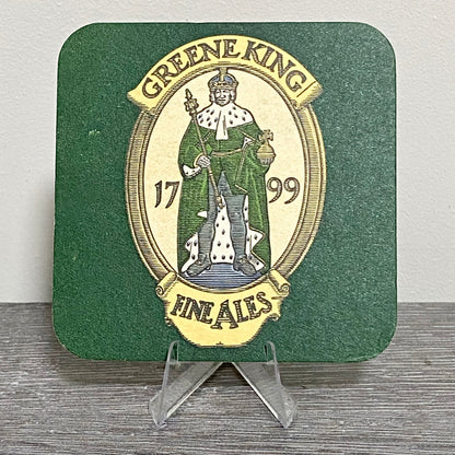 Vintage Traditional Greene King Fine Ales Brewery Beer Mat Collectible Coaster