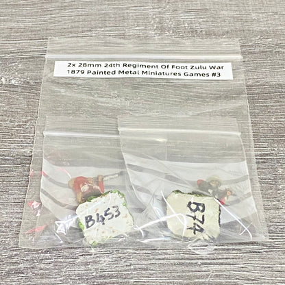 2x 28mm 24th Regiment Of Foot Zulu War 1879 Painted Metal Miniatures Games #3