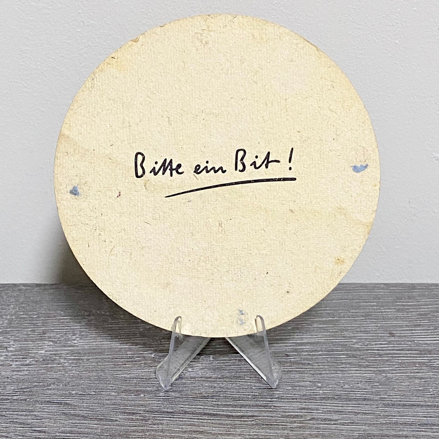 Vintage Bitburger Pils Bitte Ein Bit One Bite Please Beer Mat Retro Pub Coaster