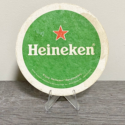 Vintage Heineken Imported Advertising Beer Mat Collectible Retro Bar Pub Coaster