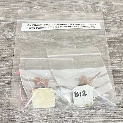 2x 28mm 24th Regiment Of Foot Zulu War 1879 Painted Metal Miniatures Games #5