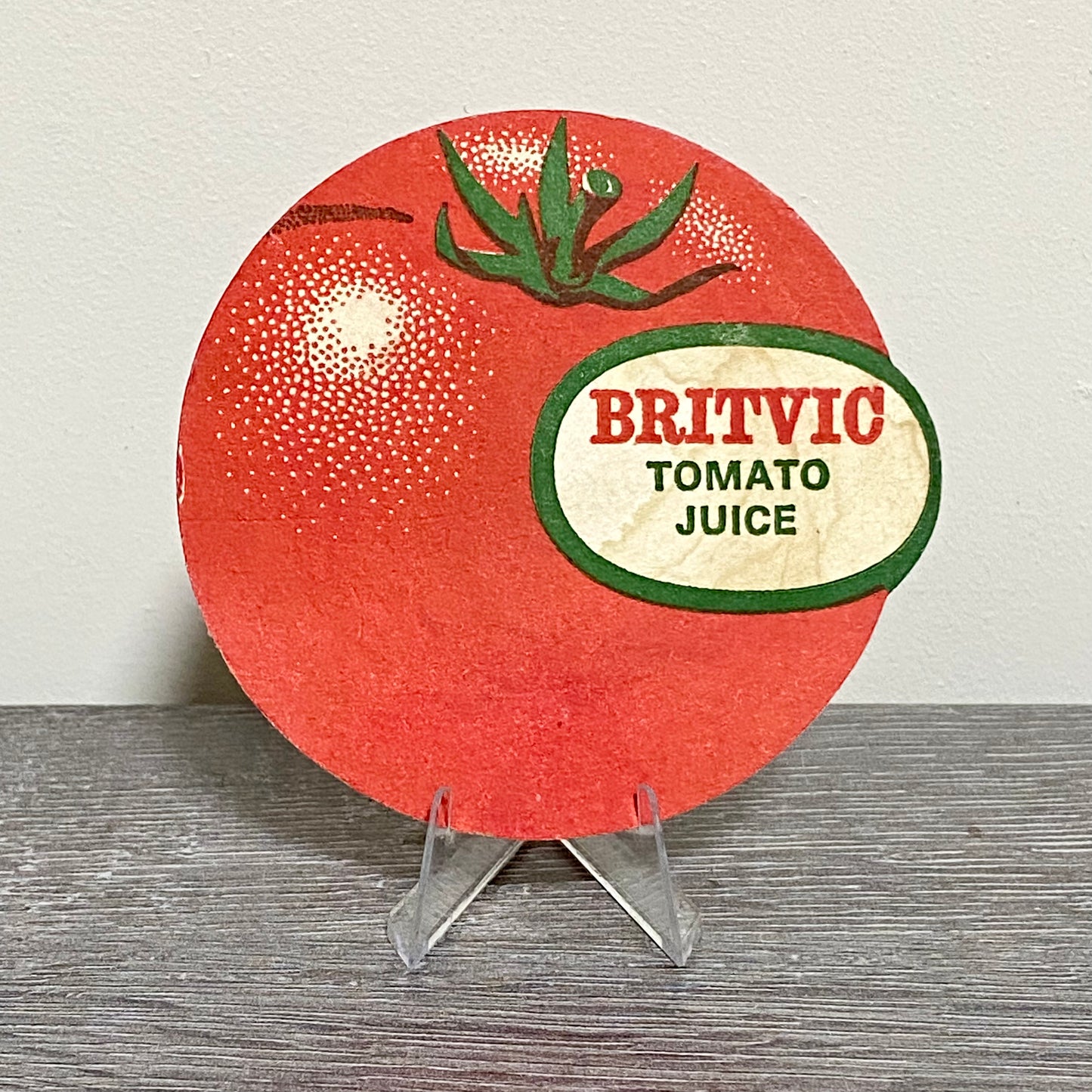 Vintage Britvic Tomato Juice Cocktail Worcester Sauce Beer Mat Pub Coaster Rare