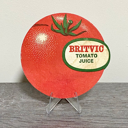 Vintage Britvic Tomato Juice Cocktail Worcester Sauce Beer Mat Pub Coaster Rare