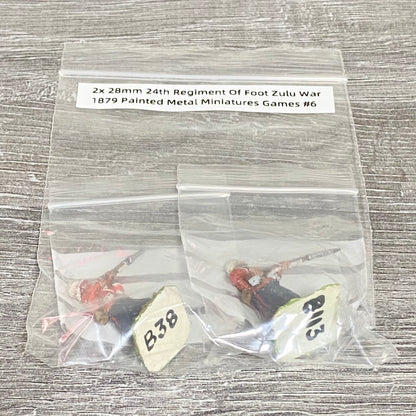 2x 28mm 24th Regiment Of Foot Zulu War 1879 Painted Metal Miniatures Games #6