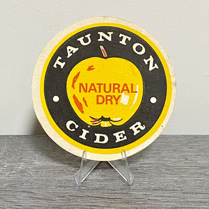 Vintage Taunton Natural Dry Cider  Autumn Gold Beer Mat Collectible Pub Coaster