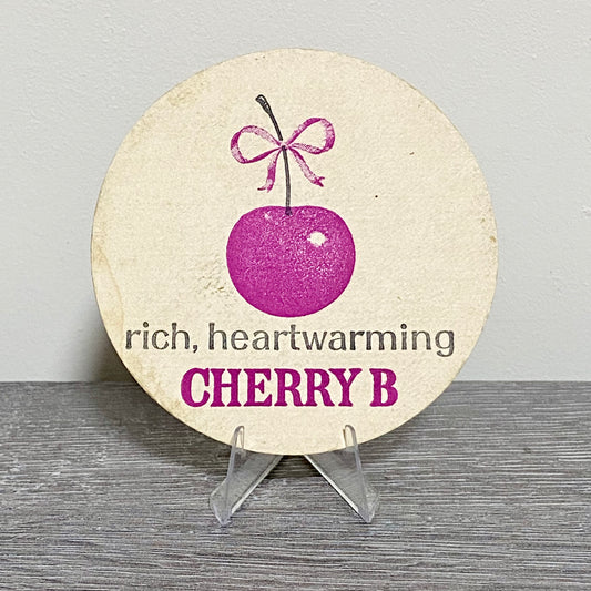 Vintage Cherry B Rich Heartwarming Beer Mat Retro British Breweriana Pub Coaster