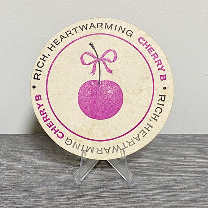 Vintage Cherry B Rich Heartwarming Beer Mat Retro British Breweriana Pub Coaster