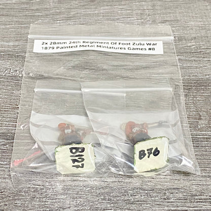 2x 28mm 24th Regiment Of Foot Zulu War 1879 Painted Metal Miniatures Games #8