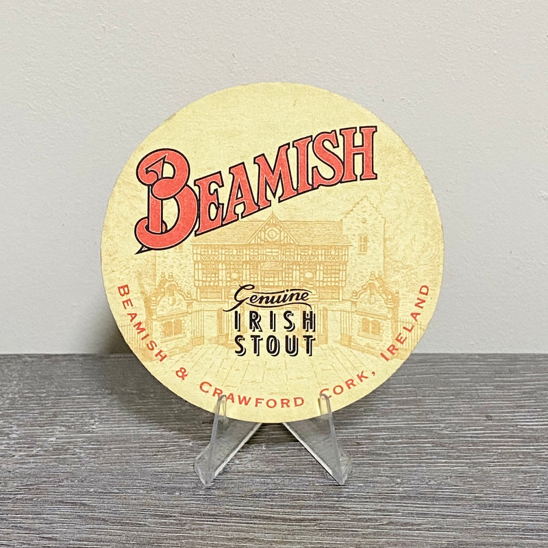 Vintage Beamish Genuine Irish Stout Beer Mat Collectible Irish Retro Pub Coaster