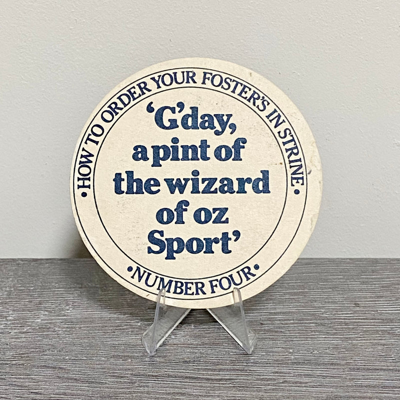 Vintage Foster’s Draught Number Four How To Order Beer Mat Collectible Coaster