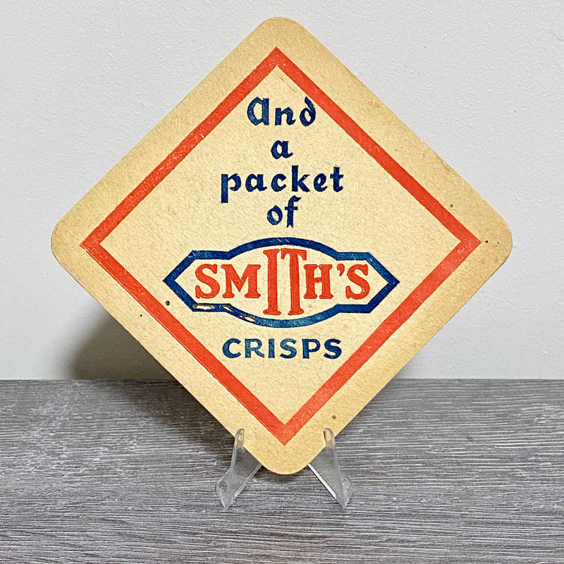 Vintage Smith's Potato Crisps Promotional Beer Mat Collectible Pub Coaster Rare