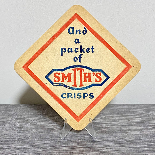 Vintage Smith's Potato Crisps Promotional Beer Mat Collectible Pub Coaster Rare