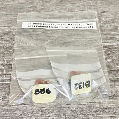 2x 28mm 24th Regiment Of Foot Zulu War 1879 Painted Metal Miniatures Games #12