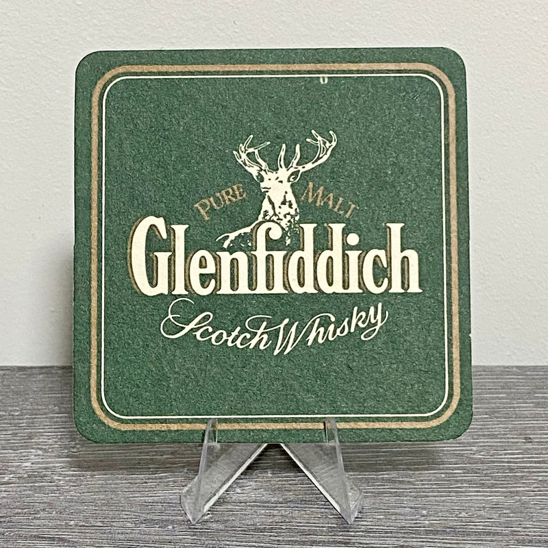 Vintage Glenfiddich Scotch Whisky Story 4 Pub Beer Mat Collectible 1980s Coaster