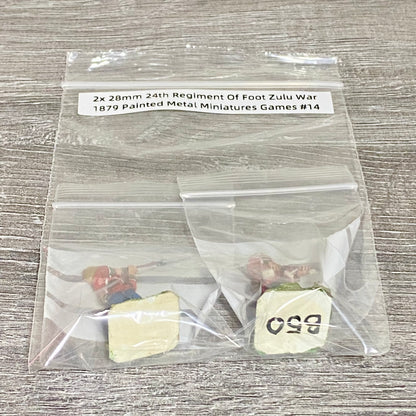 2x 28mm 24th Regiment Of Foot Zulu War 1879 Painted Metal Miniatures Games #14