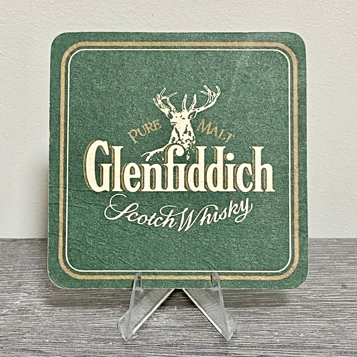 Vintage Glenfiddich Scotch Whisky Story 5 Pub Beer Mat Collectible 1980s Coaster