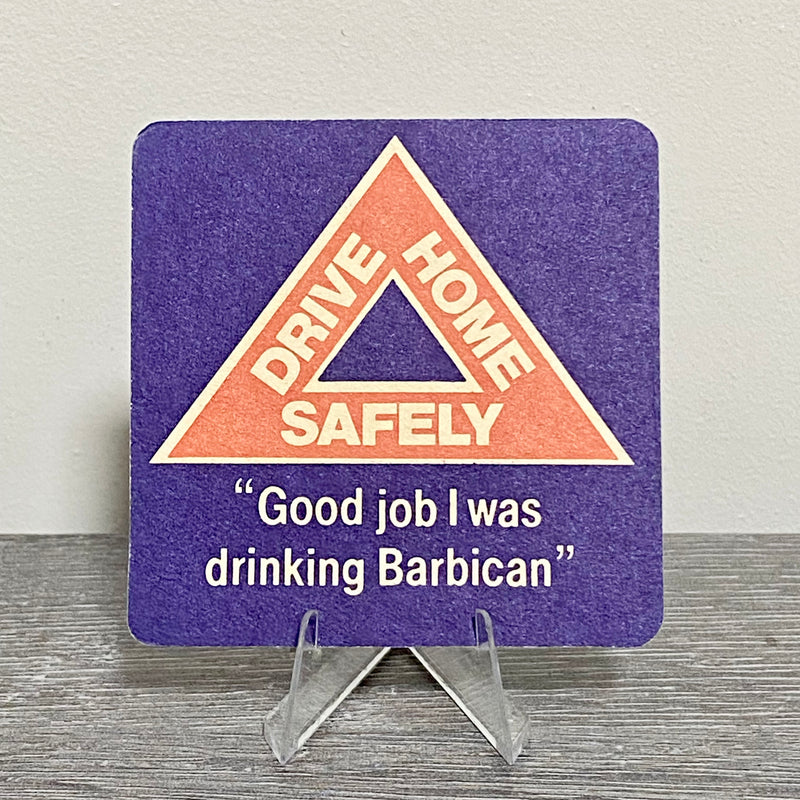 Vintage Barbican Mitchell & Butler Beer Mat Collectible Retro Pub 1980s Coaster