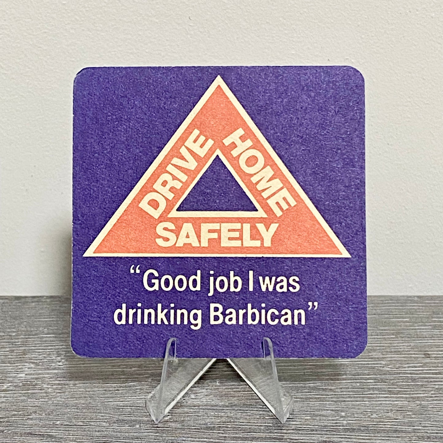 Vintage Barbican Mitchell & Butler Beer Mat Collectible Retro Pub 1980s Coaster