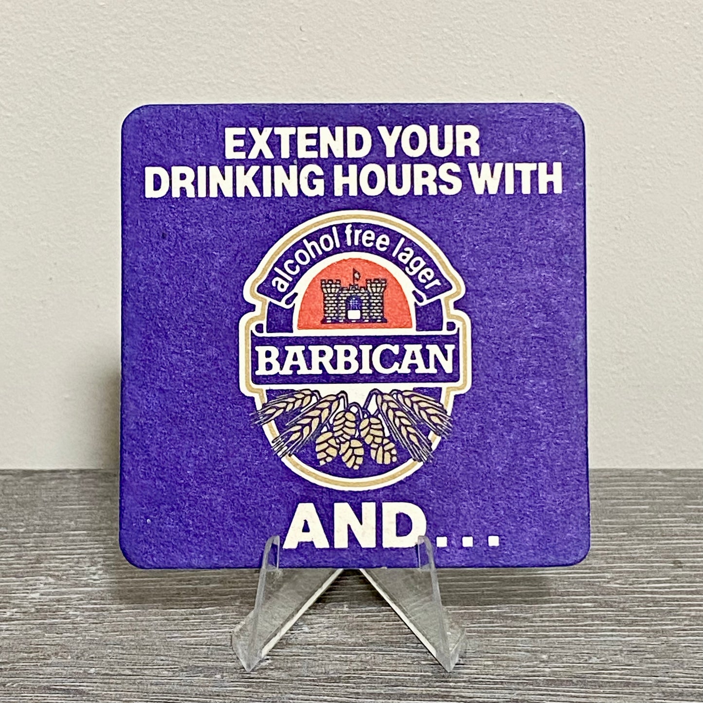 Vintage Barbican Mitchell & Butler Beer Mat Collectible Retro Pub 1980s Coaster