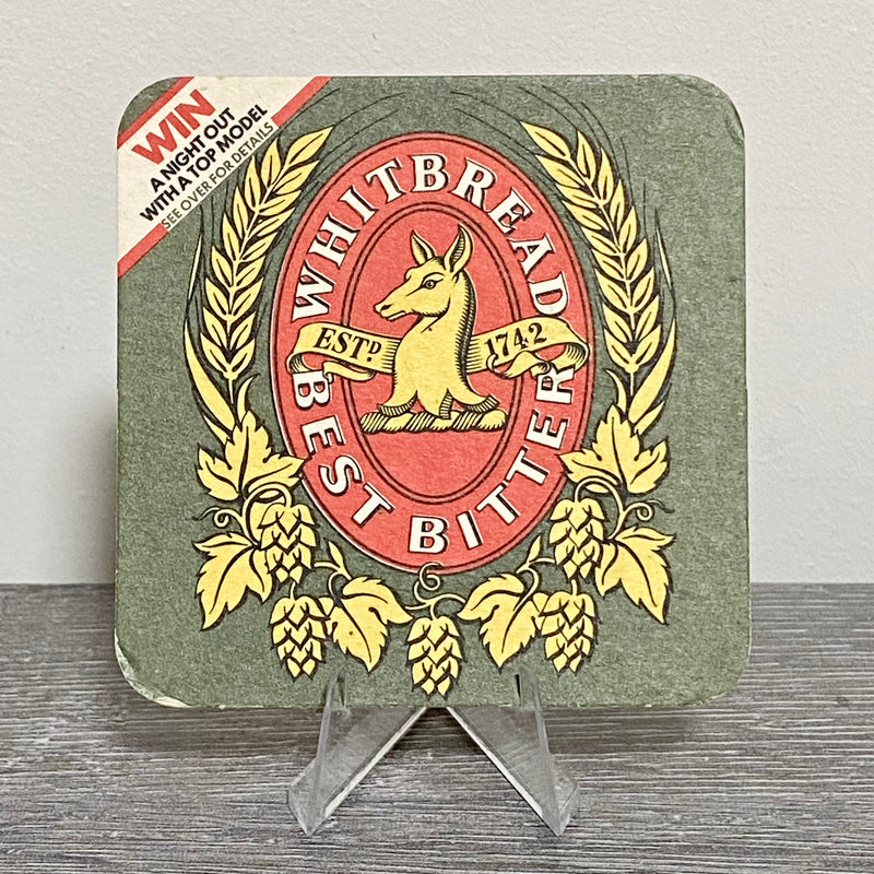 Vintage Whitbread Best Bitter Promotional Competition Beer Mat Pub Coaster Rare