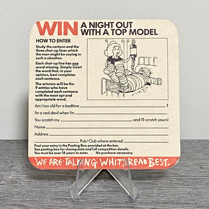 Vintage Whitbread Best Bitter Promotional Competition Beer Mat Pub Coaster Rare