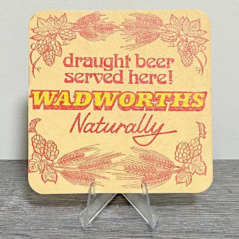 Vintage Wadworths Draught Served Here Brewery Beer Mat Pub Collectible Coaster