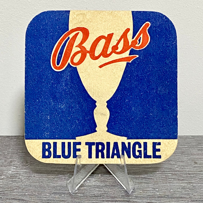 Vintage Bass Blue Triangle Brewery Beer Mat Collectible Retro Bar Pub Coaster