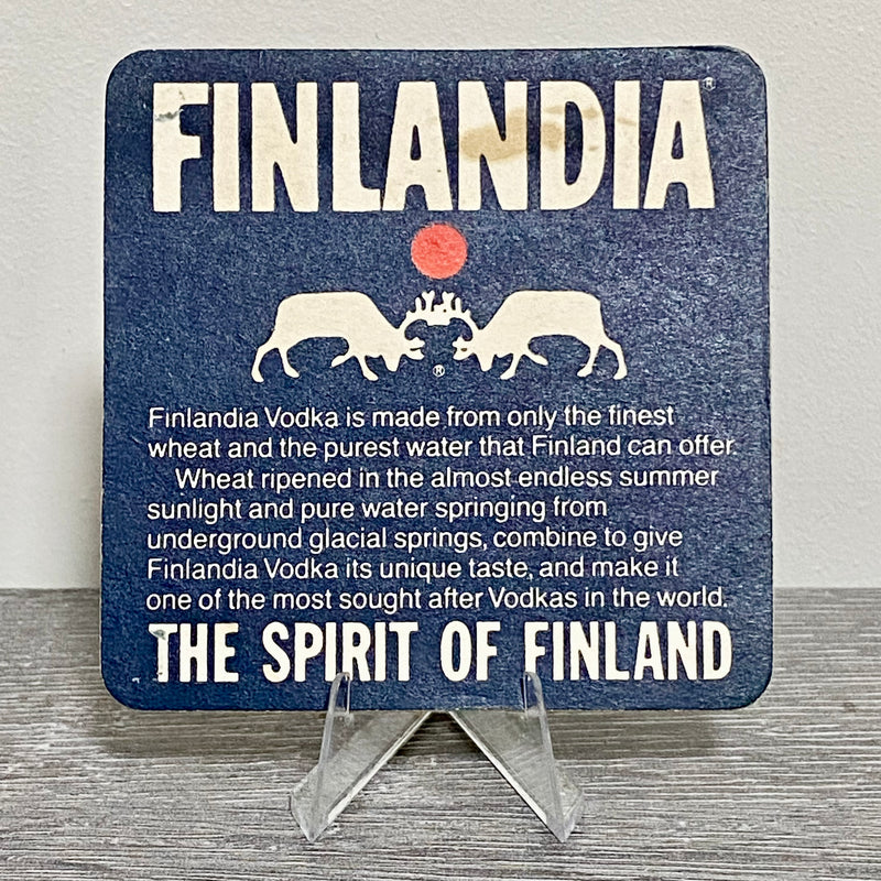 Vintage Finlandia Vodka Of Finland Beer Mat Collectible 1970s Pub Coaster Rare
