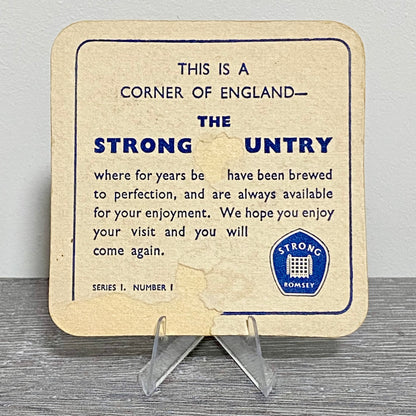 Vintage Series 1 Number 1 The Strong Country Beer Mat Collectible Retro Coaster